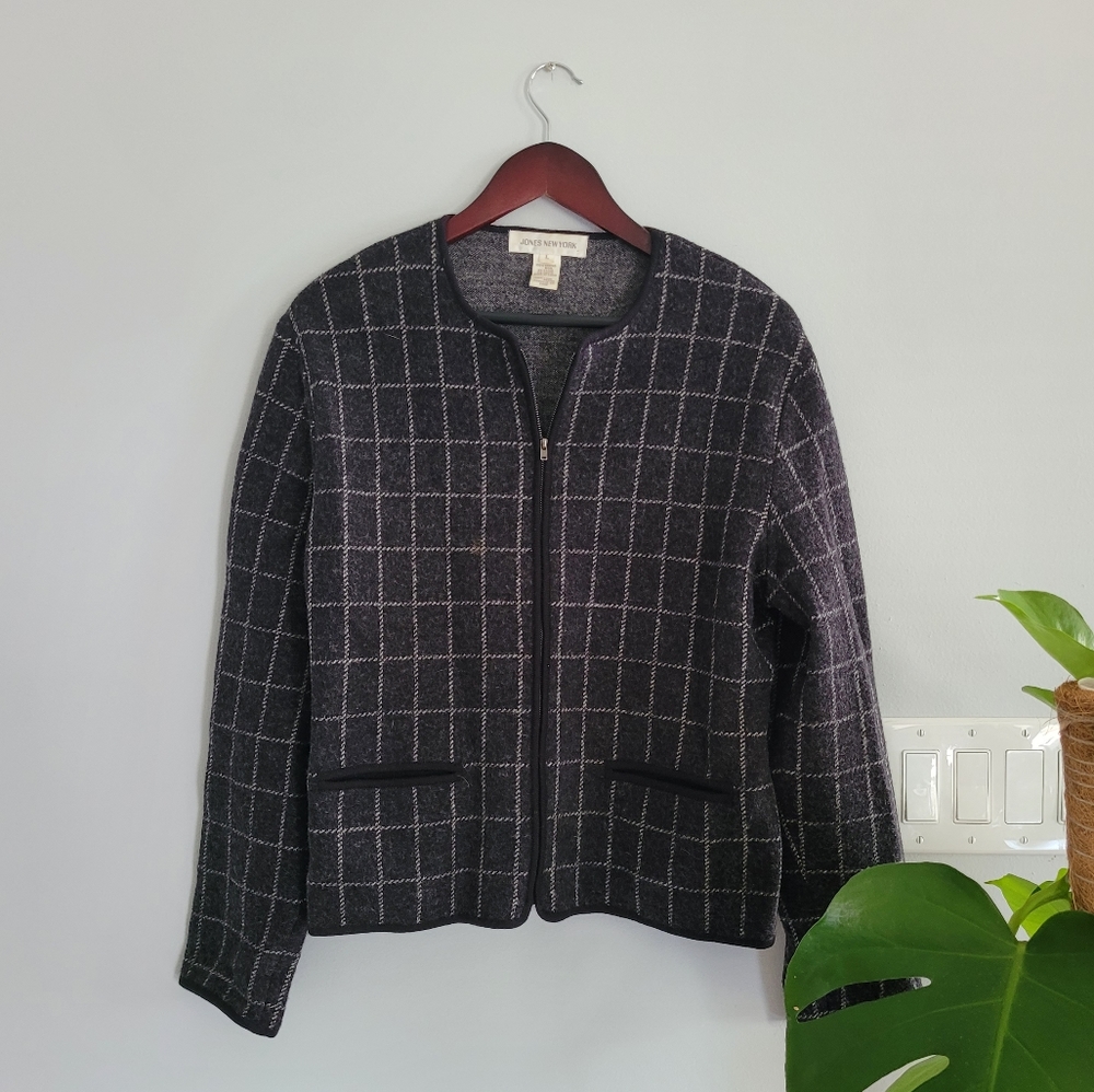 Zip-up 100% Merino Wool Cardigan